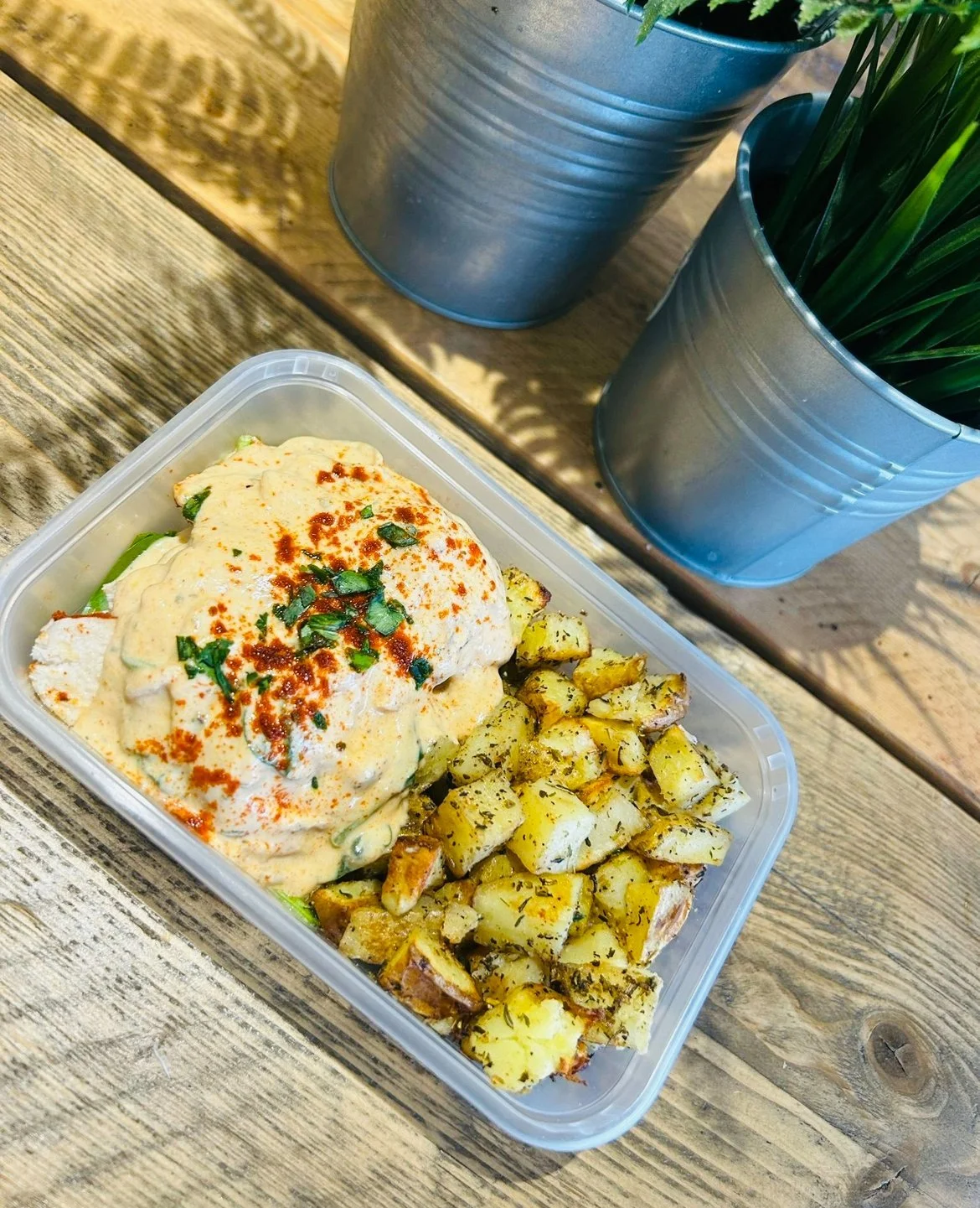 Creamy Tuscan Shredded Steak with Crispy Potato's