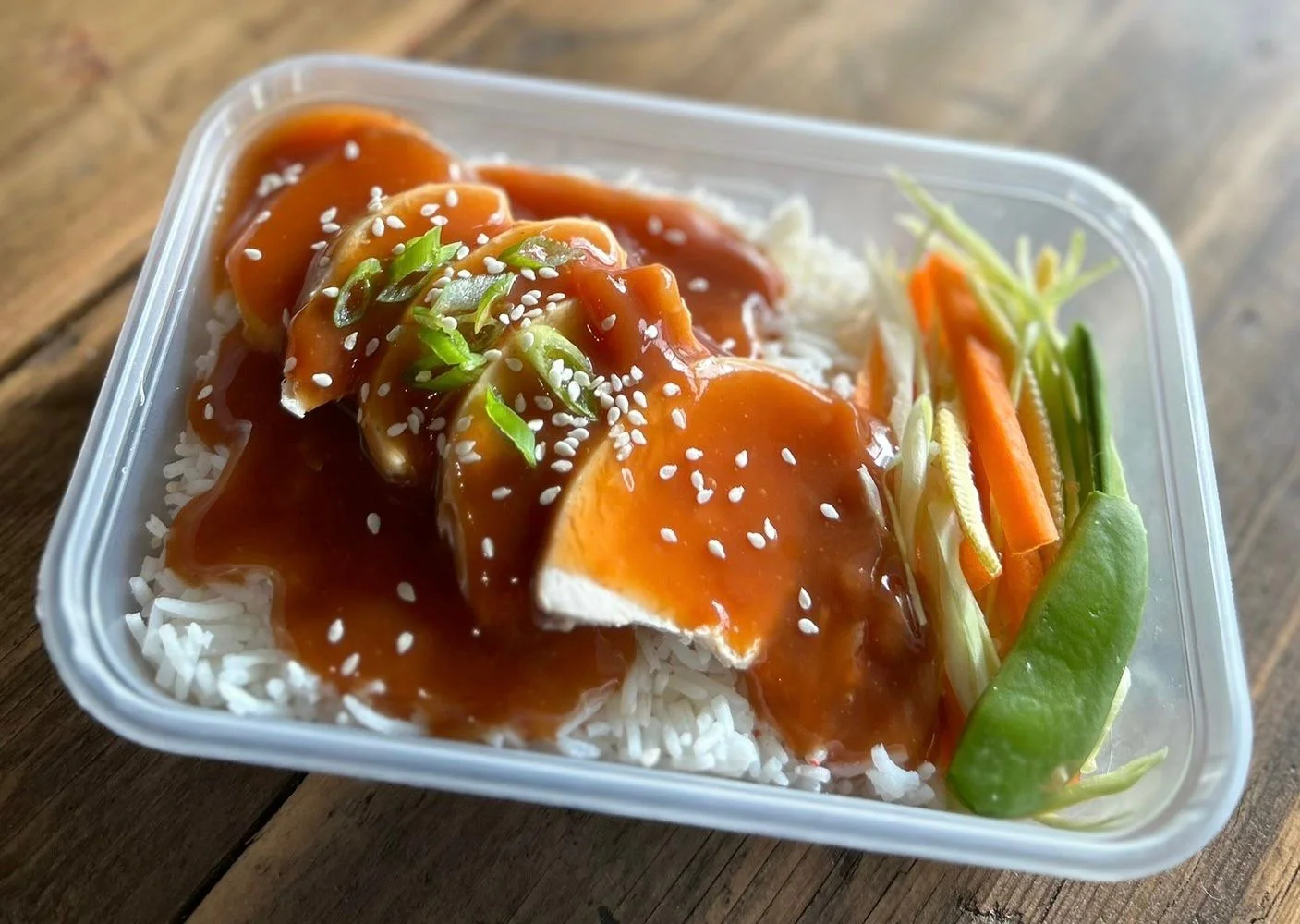 Sweet & Sour King Prawn with Steamed Rice