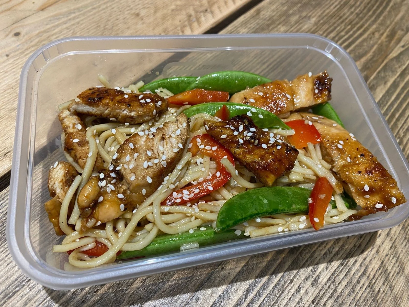 Chicken Sticky Honey Garlic Noodles