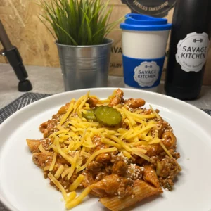 Cheese Burger Pasta Bake
